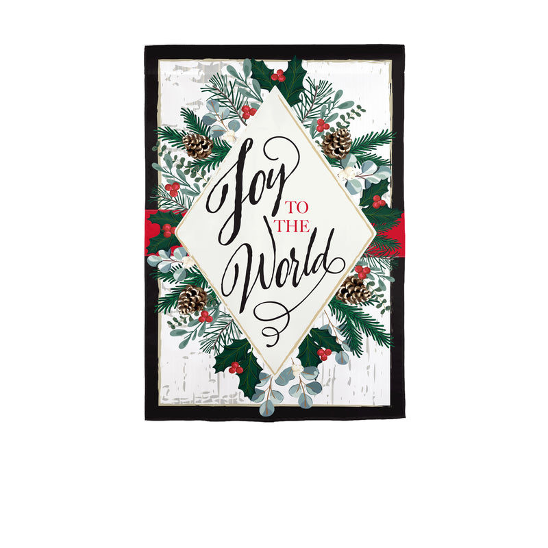 Joy to the World Applique House Flag,1510015