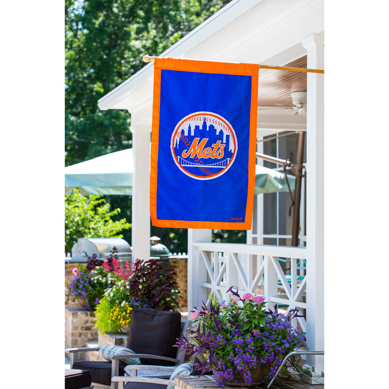 Evergreen Flag,Applique Flag, Reg, New York Mets,44x0.1x28 Inches