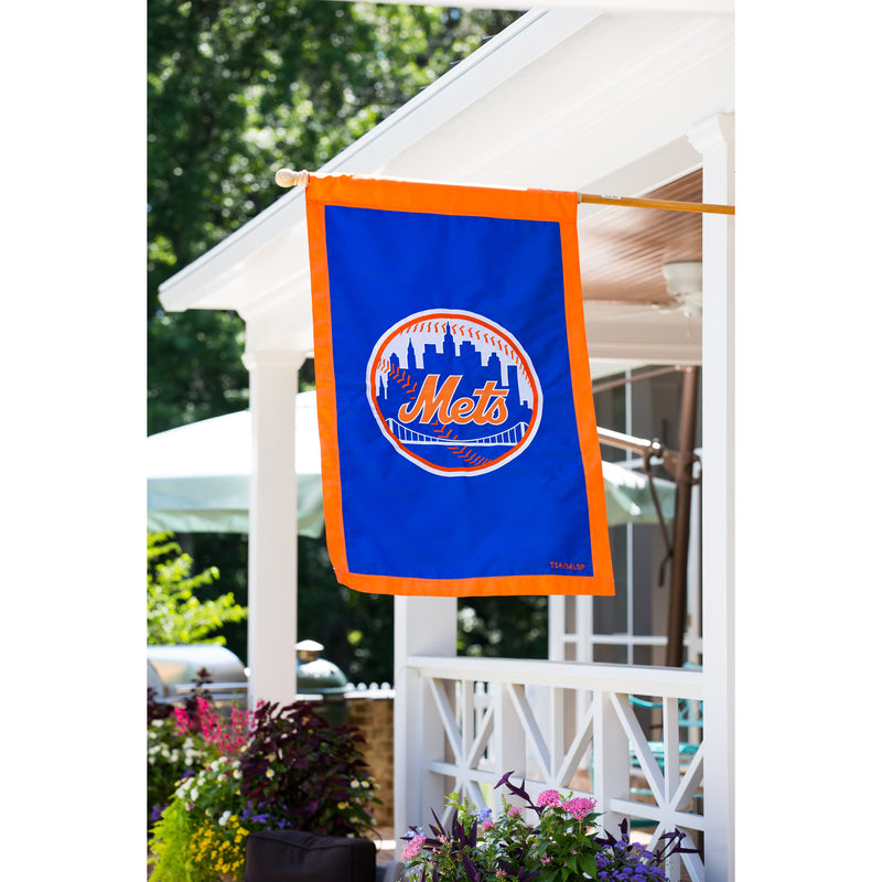 Evergreen Flag,Applique Flag, Reg, New York Mets,44x0.1x28 Inches