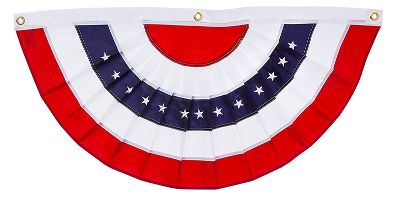 Evergreen Flag,Patriotic Bunting, Medium,58x0.5x27 Inches