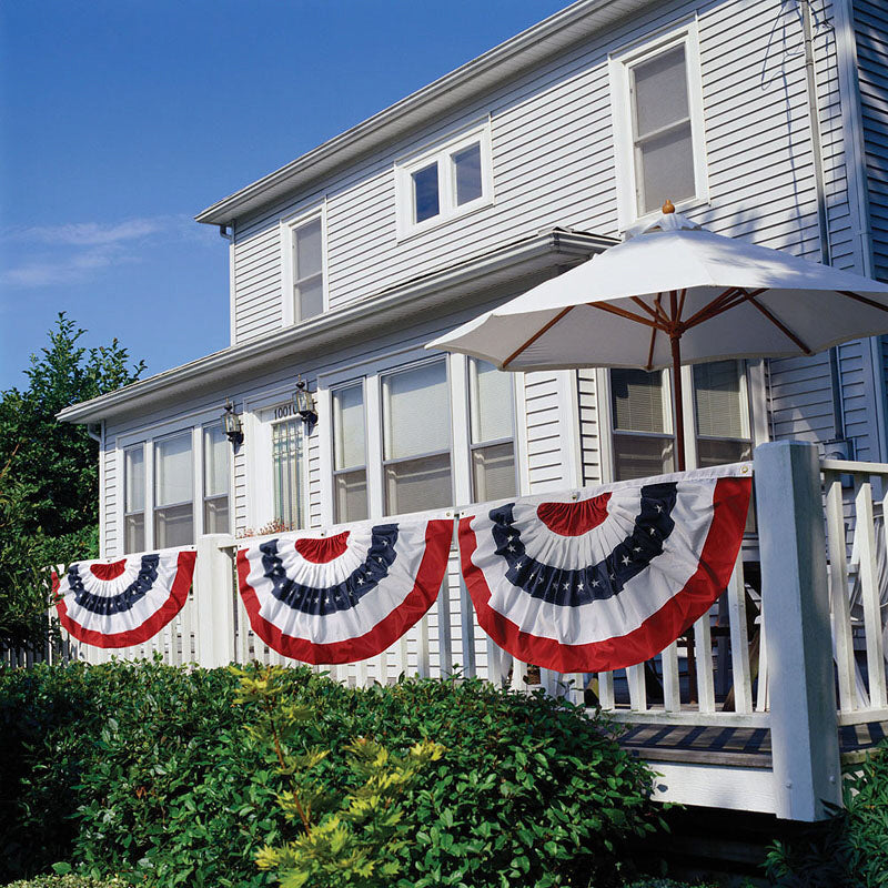 Evergreen Flag,Patriotic Bunting, Medium,58x0.5x27 Inches