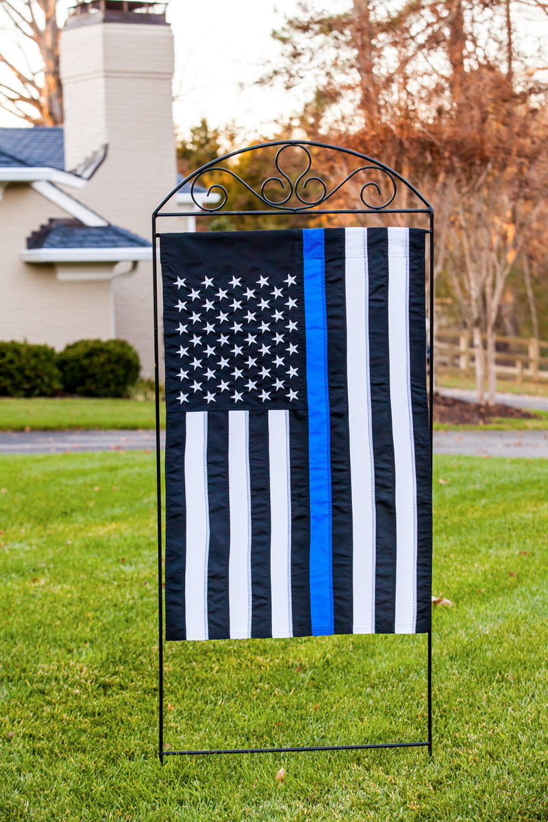 Evergreen Flag,Thin Blue Line House Applique Flag,28x0.1x44 Inches