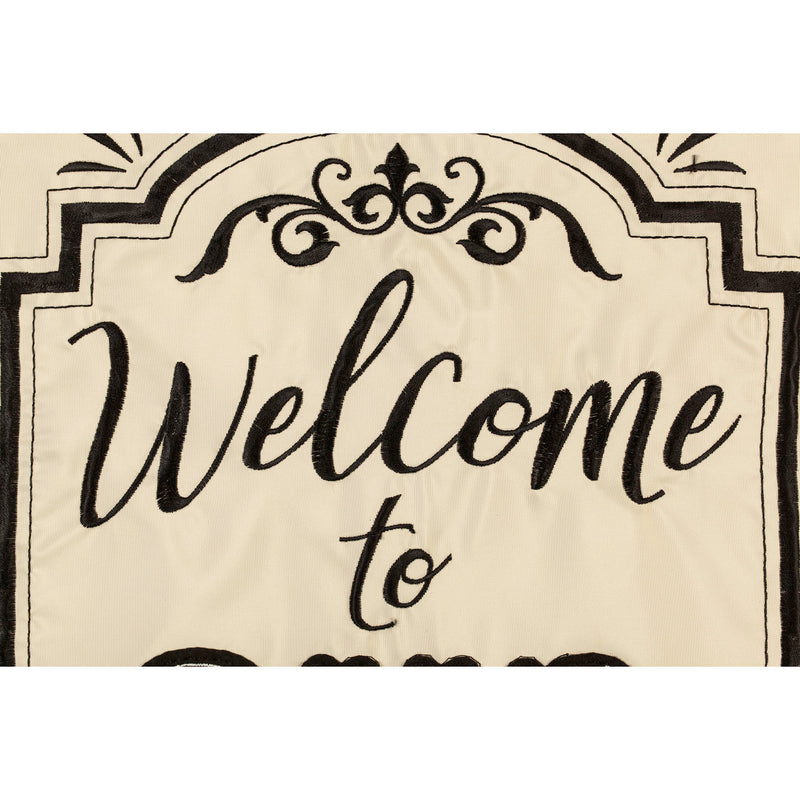 Welcome to Our Home House Applique Flag,159025