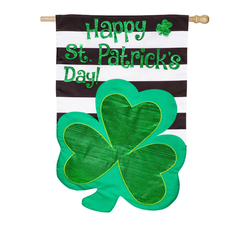 St. Patrick's Day Stripes House Applique Flag,159103