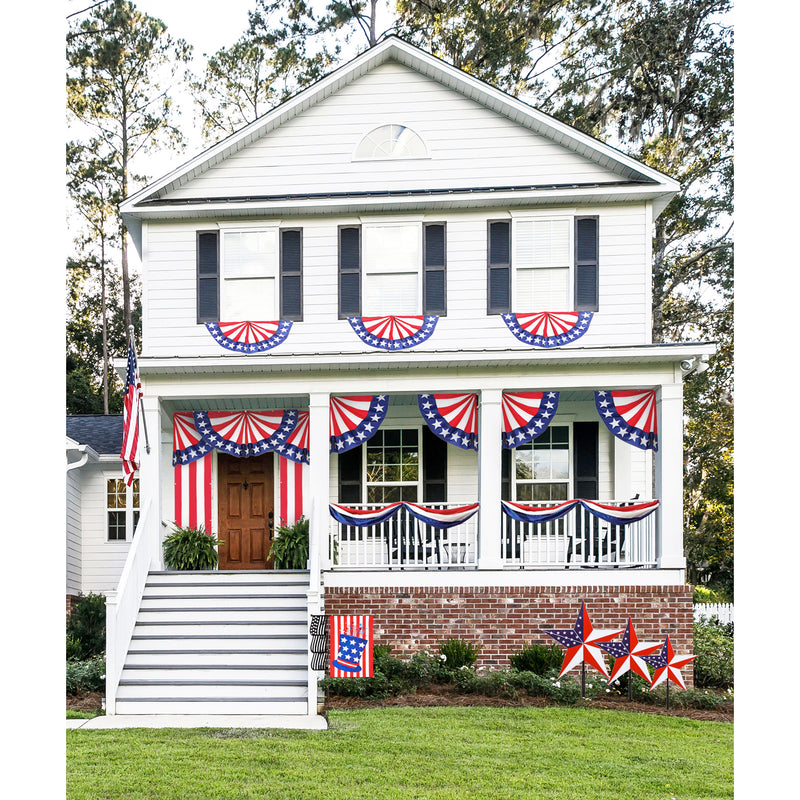 Evergreen Flag,Stars and Stripes Column Wrap Panel,25x96x0.2 Inches