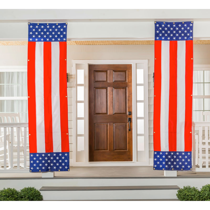 Evergreen Flag,Stars and Stripes Column Wrap Panel,25x96x0.2 Inches