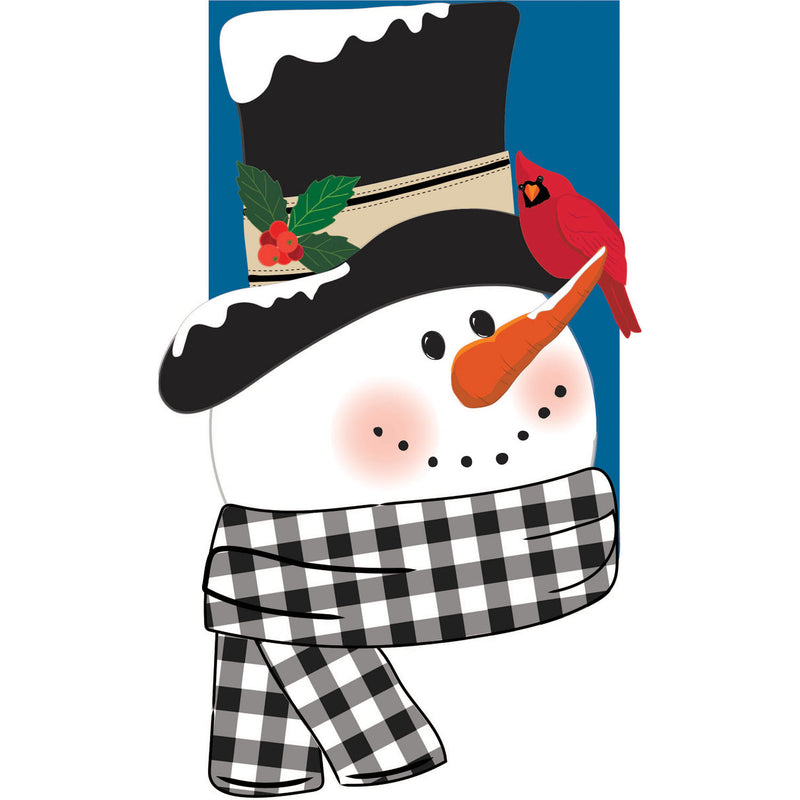 Snowman and Friend House Applique Flag,159184