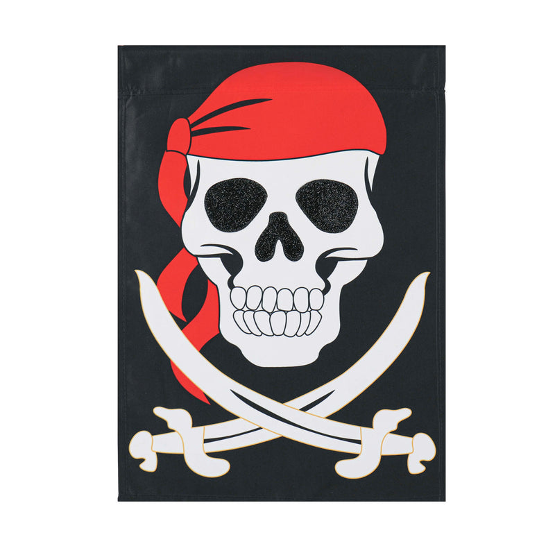 Jolly Roger House Applique Flag, 44"x28"inches