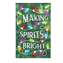 Making Spirits Bright House Applique Flag,159341
