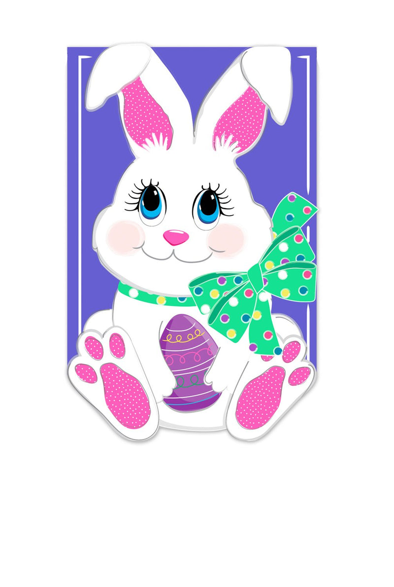 Evergreen Flag,Easter Bunny Applique House Flag,0.25x28x44 Inches