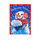 Snowman with Bouquet Applique House Flag,159898