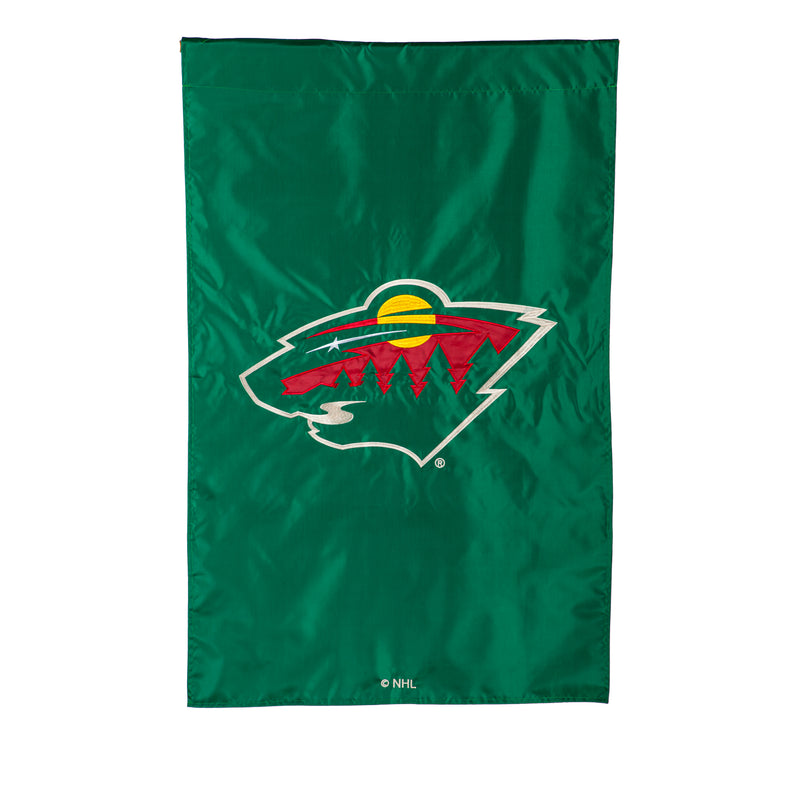 Evergreen Flag,Applique Flag, Reg, Minnesota Wild,28x44x0.1 Inches