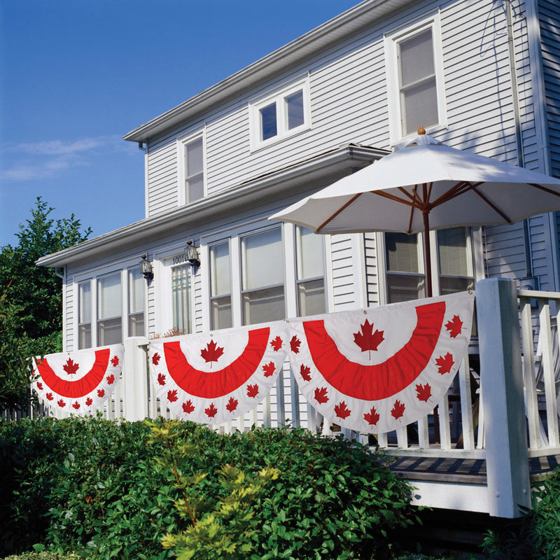 Evergreen Flag,Canadian Maple Leaf Applique Bunting,58x0.1x27 Inches