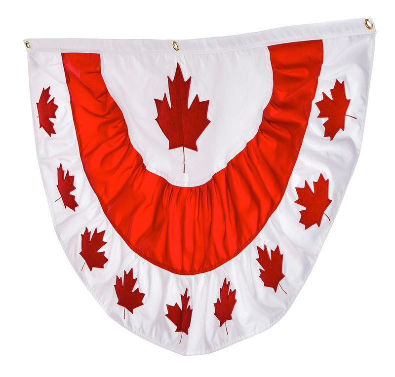 Evergreen Flag,Canadian Maple Leaf Applique Bunting,58x0.1x27 Inches