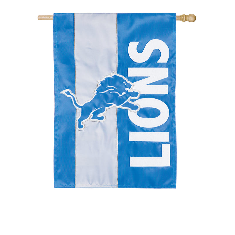 Evergreen Flag,Detroit Lions, Embellish Reg Flag,28x0.1x44 Inches
