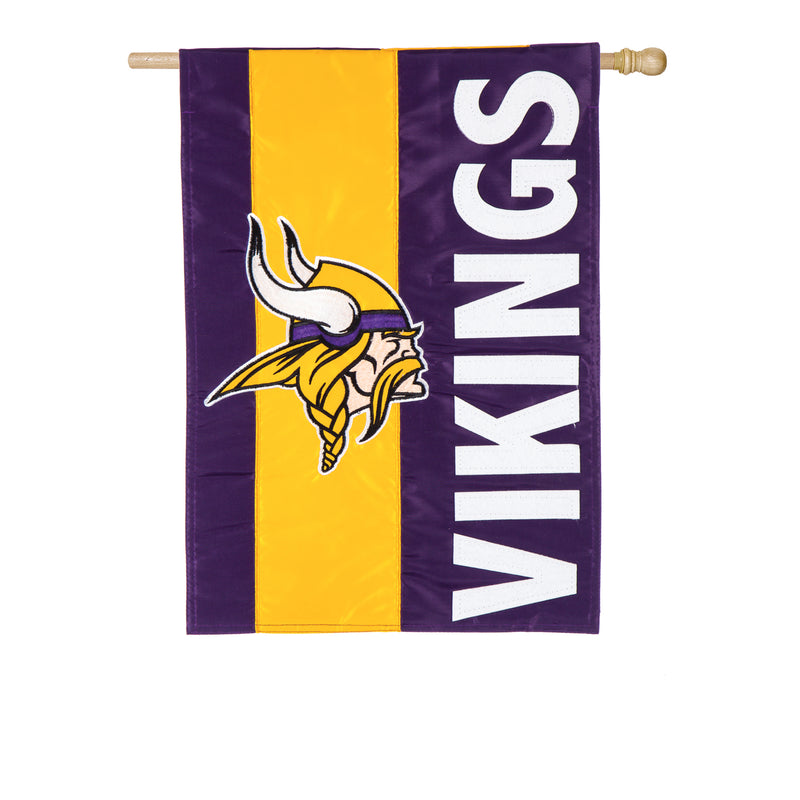 Evergreen Flag,Minnesota Vikings, Embellish Reg Flag,28x44x0.5 Inches