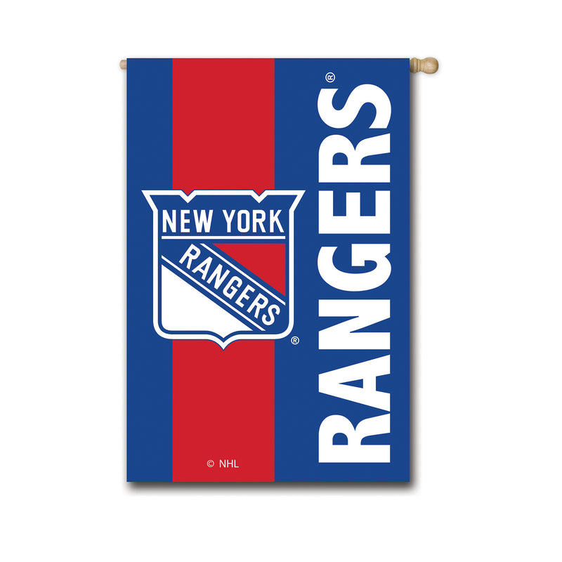 Evergreen New York Rangers, Embellish Reg Flag, 44'' x 28'' inches