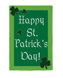 Happy St. Patrick's Day Applique Garden Flag,16090an