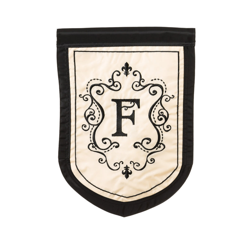 Evergreen Flag,Flag,Applique,Gar,Monogram "F",12.5x0.16x18 Inches