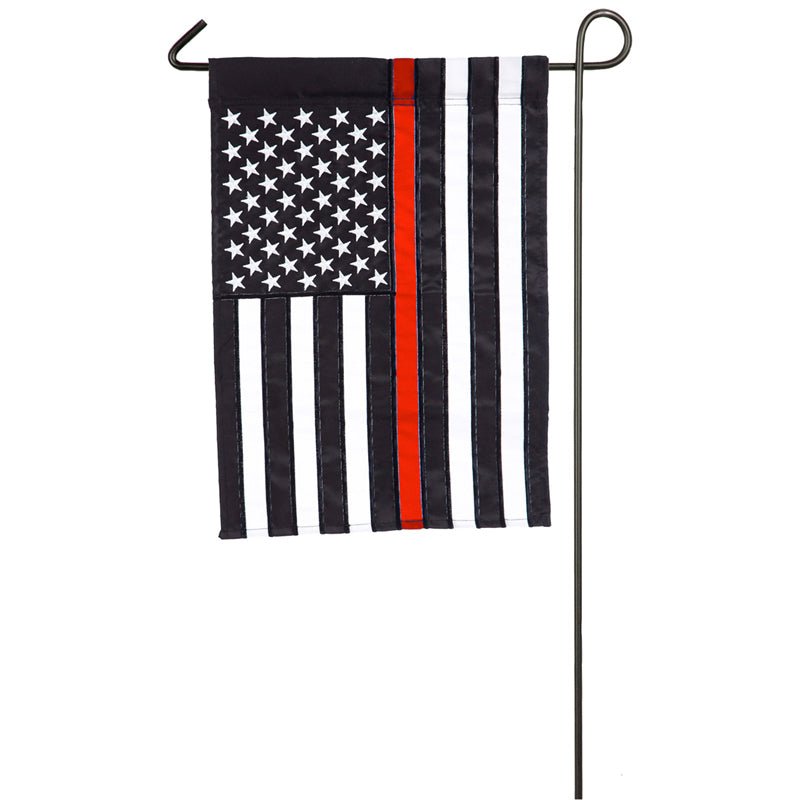 Evergreen Flag,Thin Red Line Garden Applique Flag,12.5x0.19x18 Inches