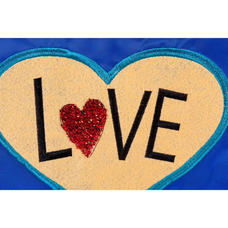 Live Love Bark Garden Applique Flag,168898