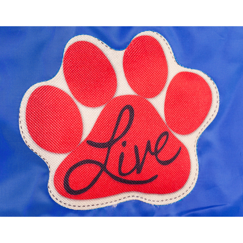 Live Love Bark Garden Applique Flag,168898