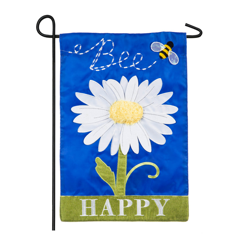 Bee Happy Daisy Garden Applique Flag,168905