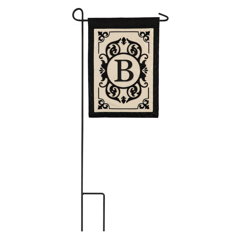 Evergreen Flag,Cambridge Monogram Garden Applique Flag, Letter B,12.5x0.02x18 Inches