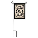 Cambridge Monogram Garden Applique Flag, Letter W,169004w