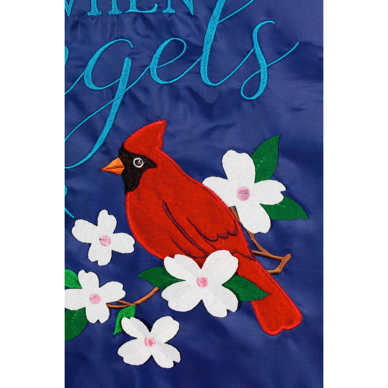 Evergreen Flag,Cardinals Appear Garden Applique Flag,12.5x0.2x18 Inches