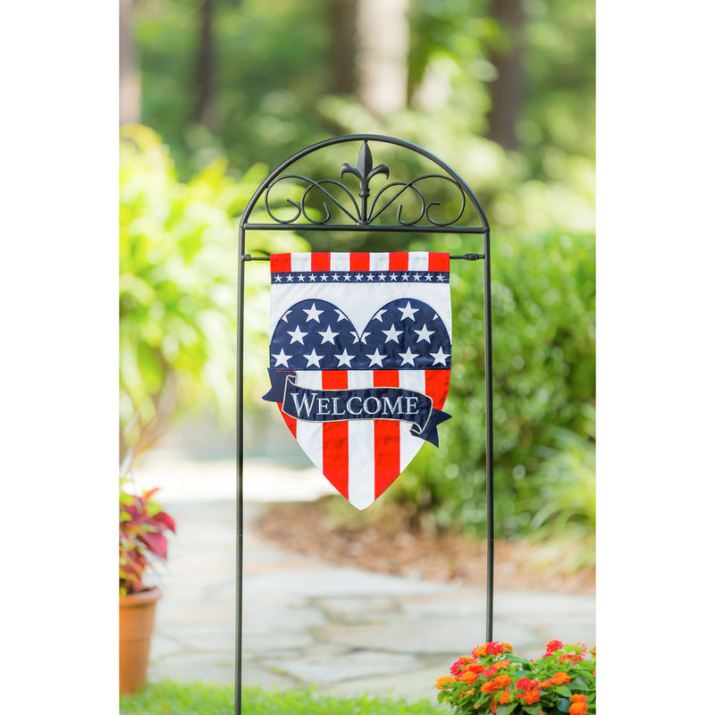 Patriotic Heart Garden Applique Flag,169050