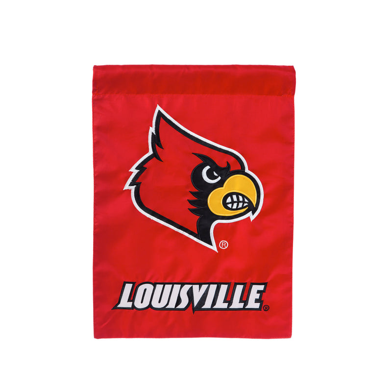 Evergreen Flag,Applique Flag, Gar, University of Louisville,18x0.01x12.5 Inches