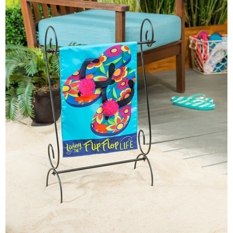 Evergreen Flip Flop Life Garden Applique Flag, 18'' x 12.5'' inches