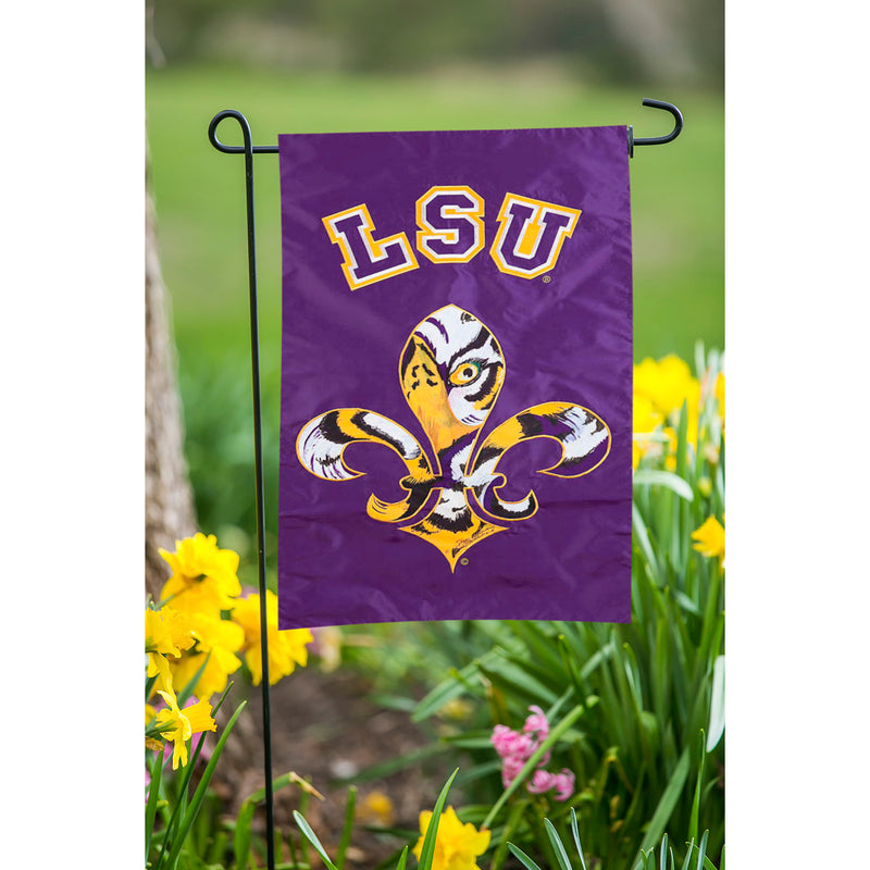 Evergreen Flag,Flag, Gar, LSU Fleur-de-Tigre,12.5x18x0.25 Inches