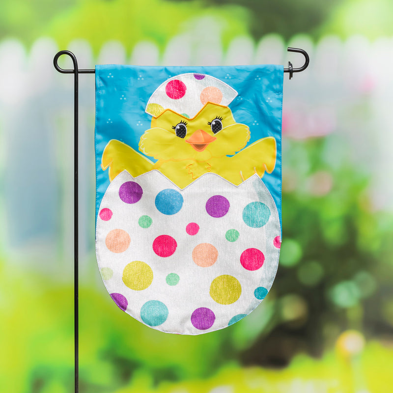 Evergreen Flag,Polka-Dot Easter Egg Garden Applique Flag,0.2x12.5x18 Inches