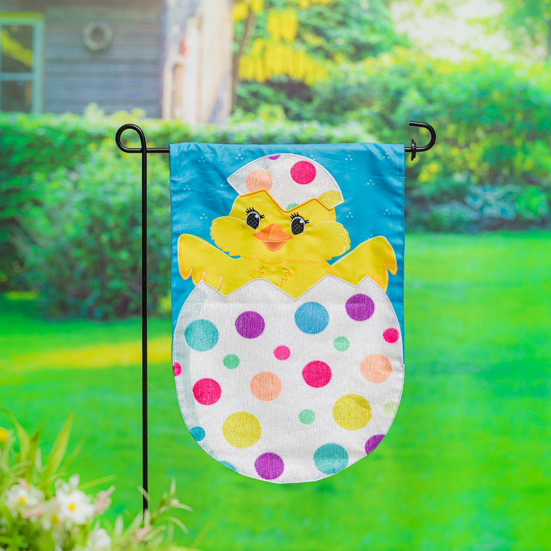 Evergreen Flag,Polka-Dot Easter Egg Garden Applique Flag,0.2x12.5x18 Inches