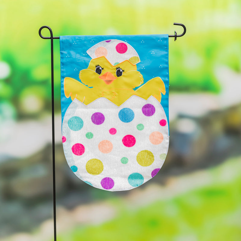 Evergreen Flag,Polka-Dot Easter Egg Garden Applique Flag,0.2x12.5x18 Inches