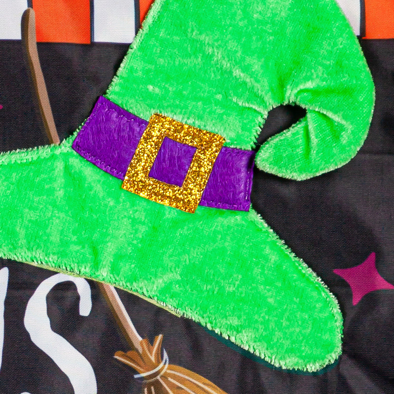 Evergreen Flag,Hocus Pocus Time Garden Applique Flag,12.5x0.2x18 Inches