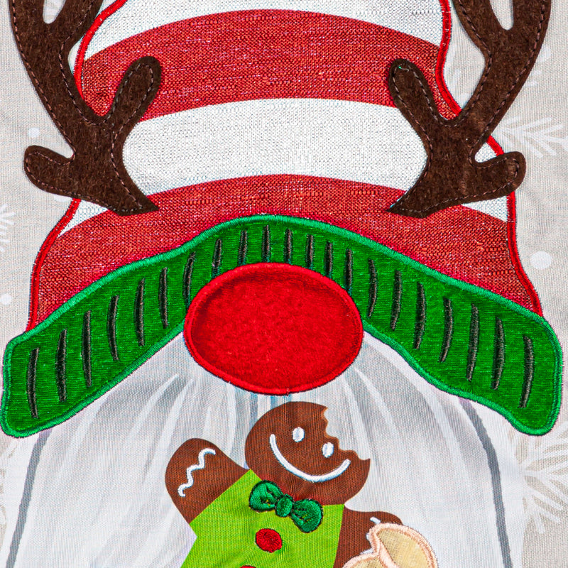 Evergreen Flag,Holiday Gnome Applique Garden Flag,0.2x12.5x18 Inches