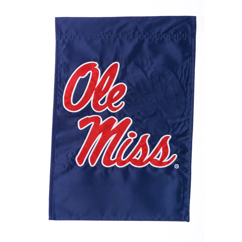 Evergreen Flag,Ole Miss Applique, Gar,12.5x0.16x18 Inches