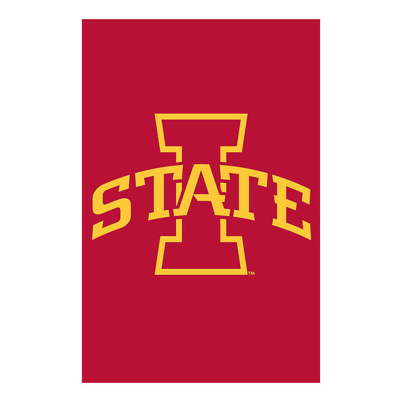 Evergreen Double Sided Gar Flag, Iowa State University, 18'' x 12.5'' inches