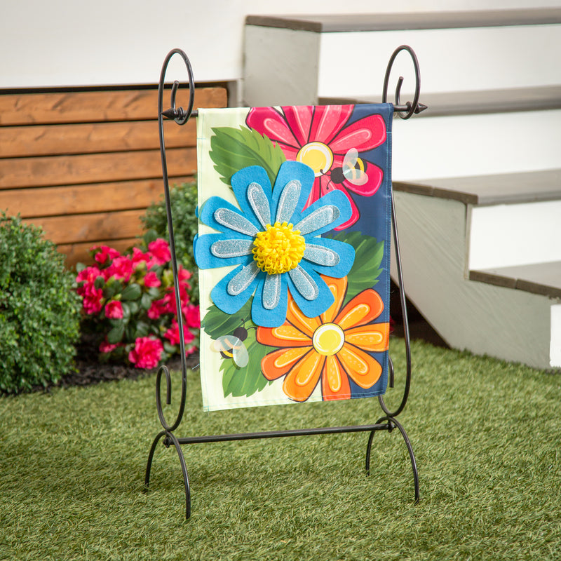 Spring Floral Applique Garden Flag,169685