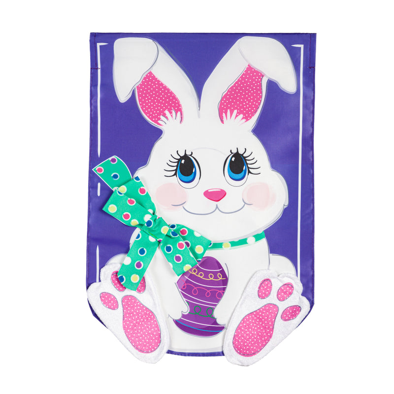 Evergreen Flag,Easter Bunny Applique Garden Flag,0.2x12.5x18 Inches