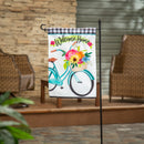 Welcome Home Bicycle Applique Garden Flag,169800