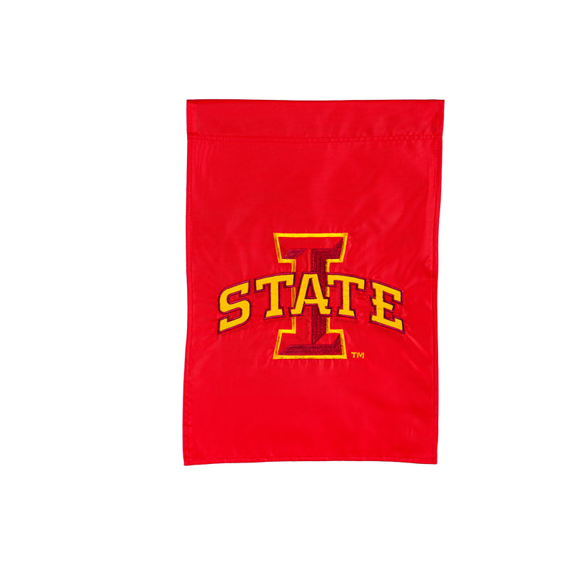 Evergreen Flag,Applique Flag, Gar., Iowa State University,12.5x18x0.1 Inches
