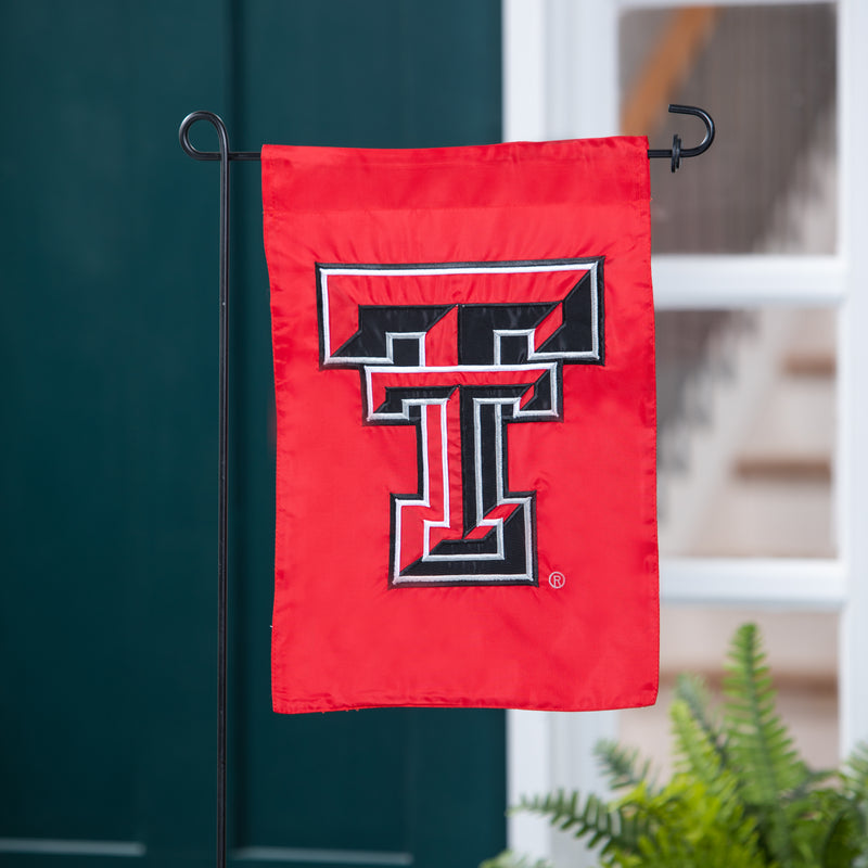 Evergreen Flag,Applique Flag, Gar., Texas Tech University,12.5x18x0.1 Inches