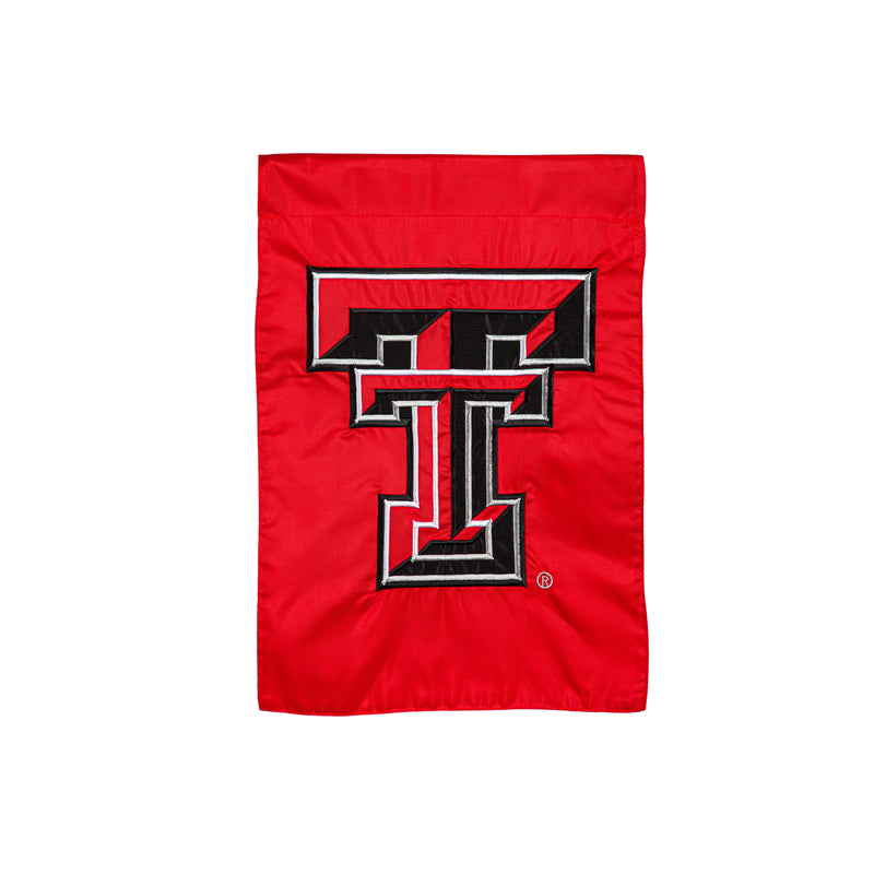 Evergreen Flag,Applique Flag, Gar., Texas Tech University,12.5x18x0.1 Inches