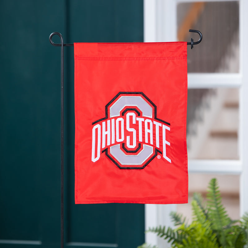 Evergreen Flag,Applique Flag, Gar., Ohio State University,12.5x18x0.1 Inches