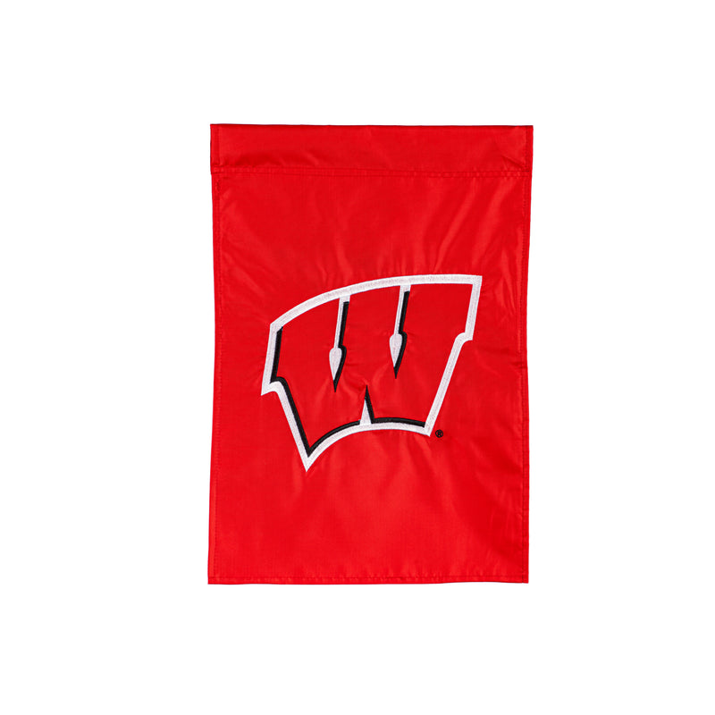 Evergreen Flag,Applique Flag, Gar., University of Wisconsin-Madison,12.5x18x0.1 Inches