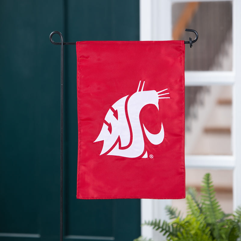 Evergreen Flag,Applique Flag, Gar., Washington State University,12.5x18x0.1 Inches